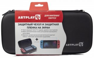 Диск Чехол и защитная пленка Artplays для Nintendo Switch черный