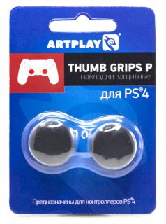 Диск Накладки Artplays Thumb Grips защитные на джойстики геймпада (2 шт) 14мм вогнутые черные