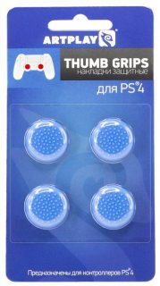 Диск Накладки Artplays Thumb Grips защитные на джойстики геймпада (4 шт) синие