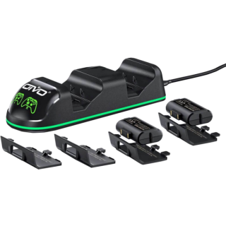 Диск Зарядная станция для 2-x геймпадов + 2 аккумулятора 1300 mAh OIVO (IV-X131)