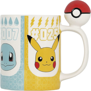 Диск Кружка из доломита с 3D ручкой Pokemon: Pokeball (460 мл.)