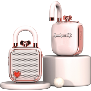 Диск Портативная колонка Divoom LoveLock (розовый)