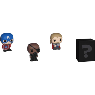 Диск Фигурка Funko Bitty POP! Marvel: The Infinity Saga: Captain America + Nick Fury + Thor + Mystery (4 Pack)