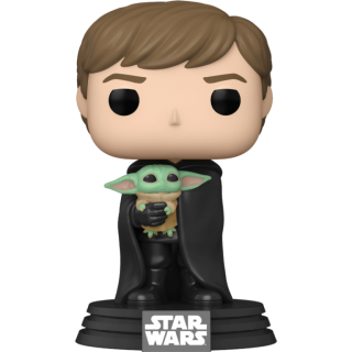 Диск Фигурка Funko POP! Bobble: Star Wars: Mandalorian: Luke Skywalker with Grogu #482