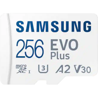 Диск Карта памяти MicroSD 256GB Samsung Evo Plus U3 A2 V30 (130 MB/s) + SD адаптер