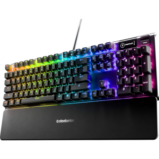 Диск Гибридная механическая игровая клавиатура с OLED-дисплеем SteelSeries Apex 5 (RUS)