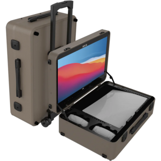 Диск Портативный игровой кейс с монитором для Playstation 5,  POGA Lux - desert taupe