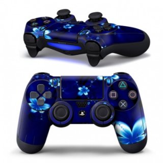 Диск Наклейка виниловая для геймпада Dualshock 4 (Flowers)