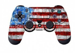 Диск Наклейка виниловая для геймпада Dualshock 4 (USA Flag)