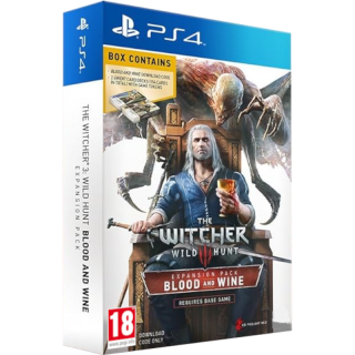 Диск Ведьмак 3: Дикая Охота (Witcher 3: Wild Hunt) Дополнение Кровь и вино + карты (код загрузки без диска) (англ. версия) [PS4]
