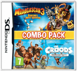 Диск Combo Pack: Madagascar 3 (Мадагаскар) Europe's Most Wanted + The Croods prehistoric party [3DS]