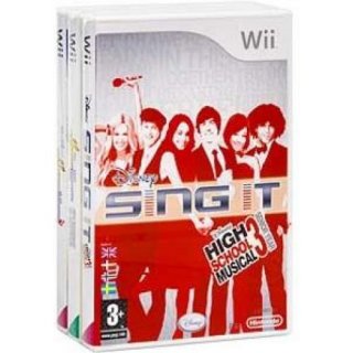 Диск Disney Sing It: High School Musical 3 Senior Year + Hannah Montana Spotlight World Tour + Hannah Montana The Move [Wii]