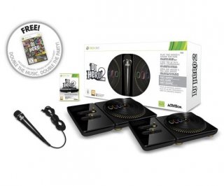 Диск DJ Hero 2 Party Bundle (игра + 2 диджейских пульта + микрофон) + DJ Hero 1 [X360]