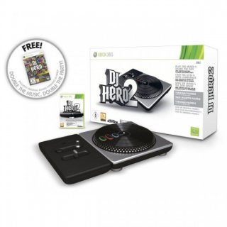 Диск DJ Hero 2 Turntable Bundle (игра + диджейский дульт) + DJ Hero 1 [X360]