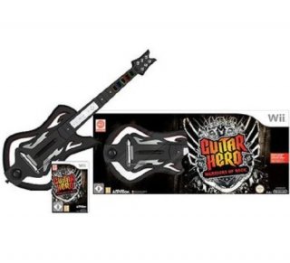 Диск Guitar Hero: Warriors of Rock Guitar Bundle (Игра + Гитара) [Wii]