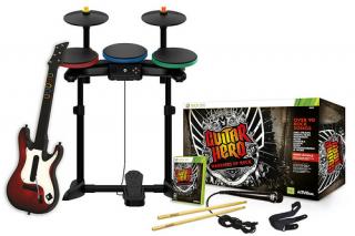 Диск Guitar Hero: Warriors of Rock Super Bundle (Игра + Гитара + Барабаны + Микрофон) [Xbox 360]