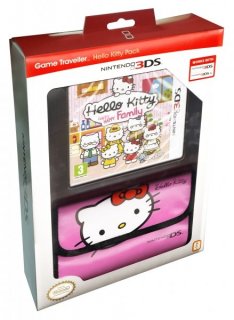 Диск Hello Kitty: Happy Happy Family + чехол (розовый) [3DS]