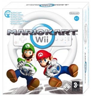 Диск Mario Kart + Руль (RVL-R-RMCP) (Б/У) [Wii]