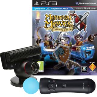 Диск PS Move: Starter Pack (Камера PS Eye + Контроллер движений PS Move + игра Medieval Moves Боевые Кости)