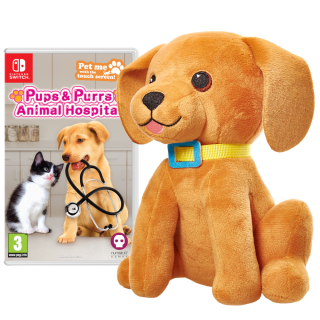 Диск Pups & Purrs Animal Hospital (код загрузки) + мягкая игрушка (собака) [NSwitch]