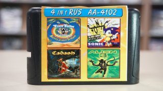 Диск Игрa 16bit Сборник (4в1) Tiny Toon, Sonic the Hedgehog, Cadash, Alien 3