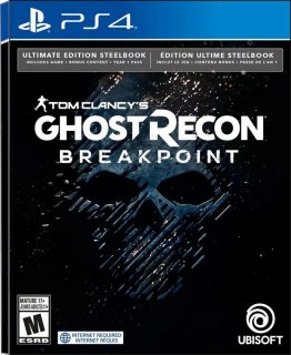 Диск Tom Clancy's Ghost Recon Breakpoint - Steelbook Ultimate Edition (US) (без плёнки) [PS4]