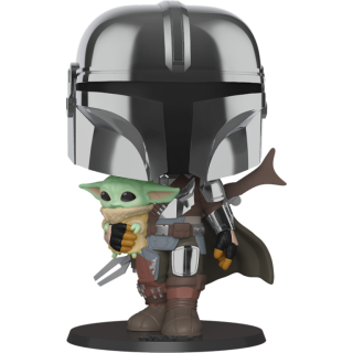 Диск Фигурка Funko POP! Bobble: Star Wars: Mandalorian: Mandalorian with Child #380