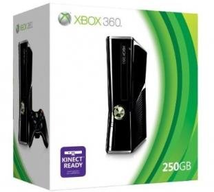 Диск Xbox 360 Slim 250 Gb / черный, глянцевый /