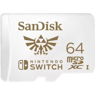 Диск Карта памяти MicroSD 64GB SanDisk Class 10 Nintendo Cobranded V30 A1 UHS-I U3 (100/60 Mb/s) без адаптера