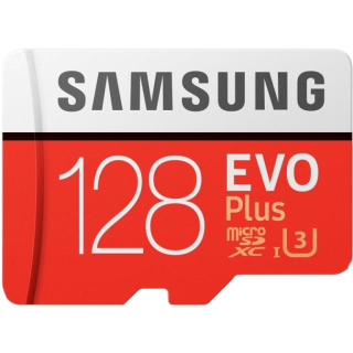 Диск Карта памяти MicroSD 128GB Samsung Class 10 Evo Plus UHS-I U3 (R/W 100/60 MB/s) + SD адаптер