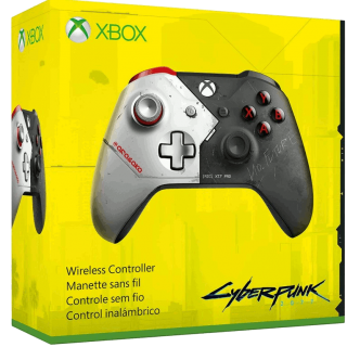 Диск Microsoft Wireless Controller Xbox One - Геймпад в стиле Cyberpunk 2077 (без гарантии получения)