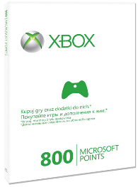 Диск Microsoft Xbox Live 800 очков для России
