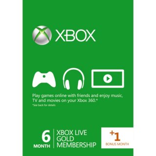 Диск Microsoft Xbox Live Gold 6 (+1) месяцев