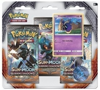 Диск Pokemon Sun & Moon «Burning Shadows». Набор «3 бустера + Промо-карта Космог + Монета»