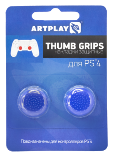 Диск PS 4 Накладки Artplays Thumb Grips защитные на джойстики геймпада (2 шт) синие