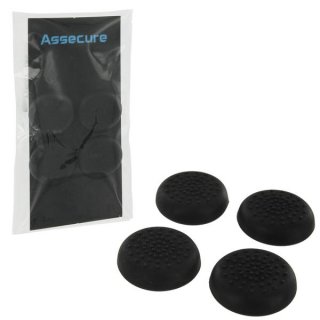Диск PS 4 Накладки Assecure Thumb Grips защитные на джойстики геймпада (4 шт) черные 2*2
