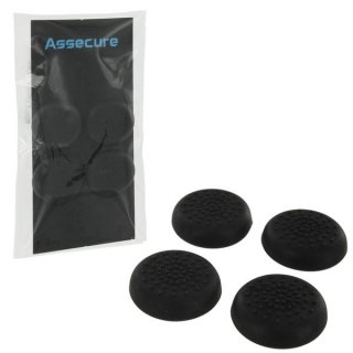 Диск PS 4 Накладки Assecure Thumb Grips защитные на джойстики геймпада (4 шт) черные (одинаковые)
