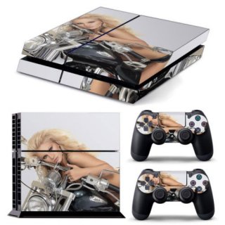 Диск PS4 Наклейка виниловая (Girl Bike)