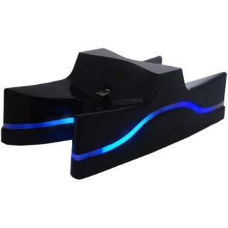 Диск Зарядная станция для двух контроллеров PS4 UFO Blue LED Charging Stand (KHPS4-06)