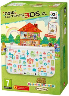 Диск New Nintendo 3DS XL (белая) + игра Animal Crossing: Happy Home Designer