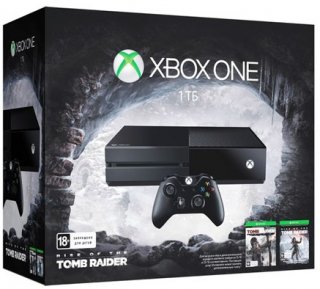 Диск Microsoft Xbox One 1Тб + игры «Tomb Raider» и «Rise of Tomb Raider» (без Кинекта) (РОСТЕСТ)