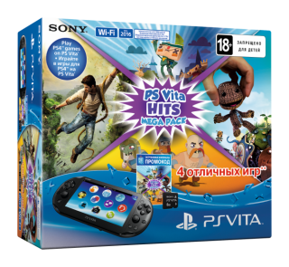 Диск Sony PlayStation Vita Slim (PCH-2016) + 4 игры Hits Mega Pack + карта памяти 8 GB