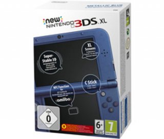 Диск New Nintendo 3DS XL (синяя) (Б/У) + зарядное устройство + подставка для подзарядки