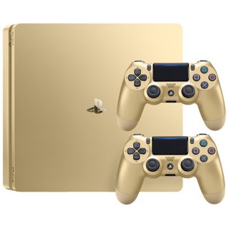 Диск Sony PlayStation 4 Slim 500GB, Gold Edition (CUH-2008A) + 2-й джойстик Dualshock 4