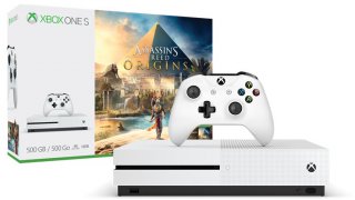 Диск Microsoft Xbox One S 500GB, белый (EUROTEST) + игра 	Assassin’s Creed Истоки (код для скачивания)