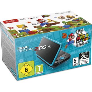 Диск New Nintendo 2DS XL, чёрная  + Игра Super Mario 3D Land 