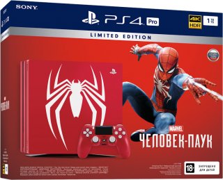 Диск Sony PlayStation 4 Pro 1TB, Limited Edition Spider-Man Bundle