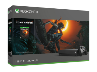 Диск Microsoft Xbox One X 1TB (РОСТЕСТ) + Shadow of the Tomb Raider + игра на выбор (DMC5, RDR2 или Метро)