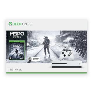 Диск Microsoft Xbox One S 1TB, белый + Metro: Exodus [Метро: Исход]