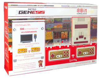 Диск Retro Genesis 8 Bit 300 игр (HDMI кабель, 2 беспроводных джойстика)